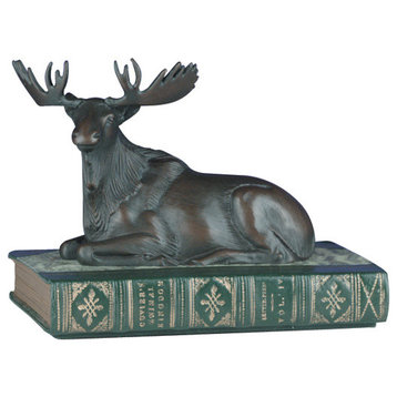 Moose on Book Sculpture