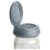 reCAP Mason Jars FLIP Shaker Insert - Regular Mouth Canning Jar Lid, Silver