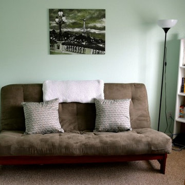Futon Armless Frame with Microfiber Mattress Guest Room Home Office