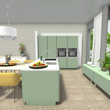Mint green kitchen inspiration