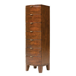 Rounded Wood 7-Drawer Tall Dresser - Products