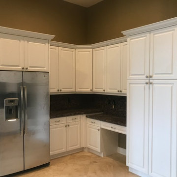 Resurface kitchen with new crown molding/light valences