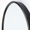 Agatha 28.0L x 2.0W x 70.0H Rounded Arch Black Metal Frame Full Length Mirror