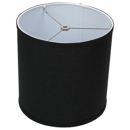 FenchelShades Drum Lampshade 10"x10"x10", Linen Black