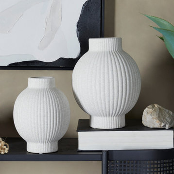 Modern White Ceramic Vase Set 562906