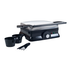Panini Press and Sandwich Maker, Electric with Nonstick Plates, by Chef Buddy