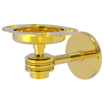 Satellite Orbit One Toothbrush Holder With Dotted Accents, Polished Brass