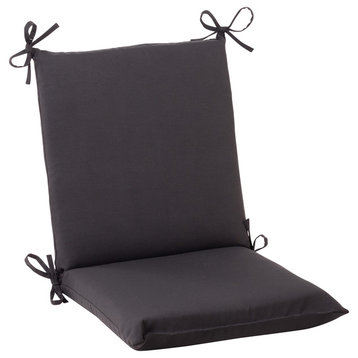 Fresco Squared Corners Chair Cushion, Black