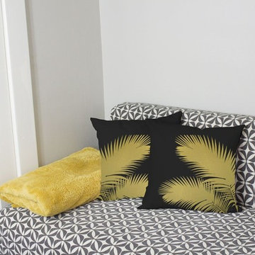 Palm Fronds Throw Pillows