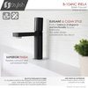 STYLISH Single Handle Modern Bathroom Faucet Sink Faucet, Matte Black Finish