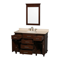 Ackley 48" inch Dark Chestnut Finish Bathroom Vanity - Bathroom Vanities And Sink Consoles