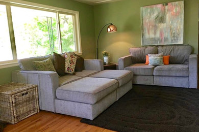 Inspiration for a living room remodel in Denver