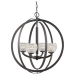 Woodbridge Lighting - Mirage 4-Light Pendant Chandelier, Bronze, Clear Crystal Ball, Halogen G9 - A chandelier provides a wonderful opportunity to let your style take center stage and to set the tone of your space. Hang our Mirage 4-Light Pendant Chandelier above your formal dining table or in a grand entryway to welcome guests as they arrive. This fixture will draw the eyes up and illuminate your space in stylish appeal.