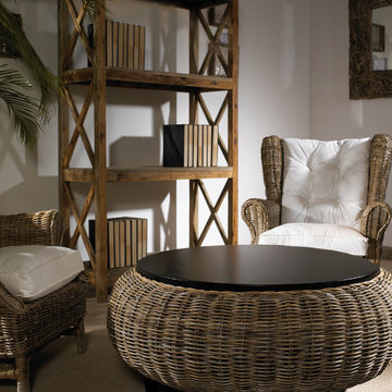 Paradise Ottoman - kubu -with Wood Top