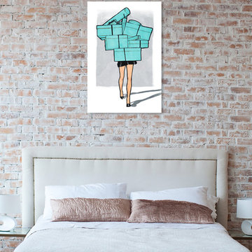 Oliver Gal 'Blue Box Overload' Canvas Art