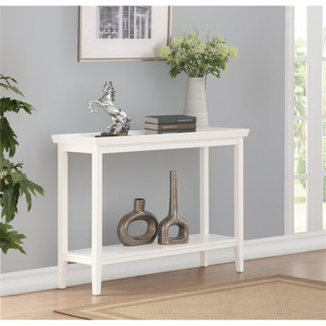 Convenience Concepts Ledgewood Console Table in White Wood Finish