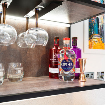 Stunning family kitchen using a contrast in texture and colour