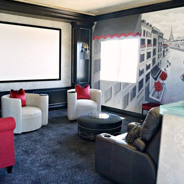 Paris Themed Media Room