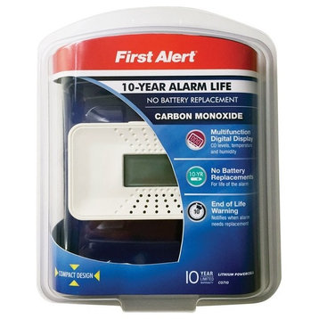 First Alert Carbon Monoxide Alarm With Digital Display, White