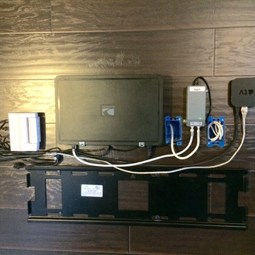 Wood entertainment wall
