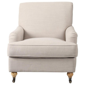 Safavieh Colin Tufted Club Chair With Brass Nail Headsj