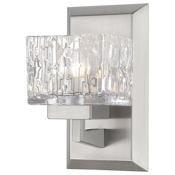 Z-Lite 1927-1S-BN Rubicon 1 Light Wall Sconce in Brushed Nickel