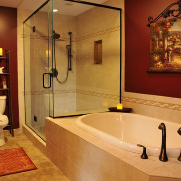 Tile Shower and Soaking Tub