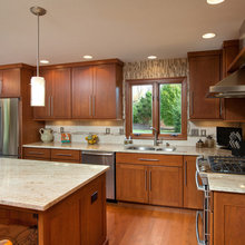 Stained cabinets