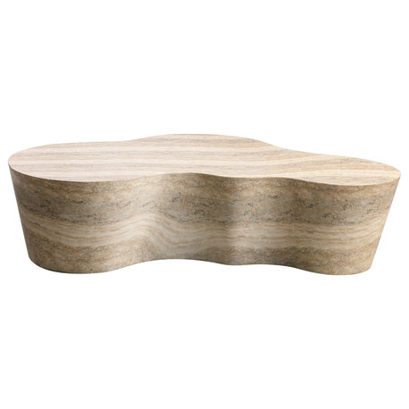 Slab Faux Travertine Table, Coffee Table