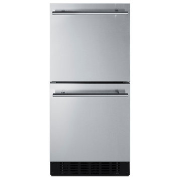 Summit ASDR1524 15"W 1.7 Cu. Ft. Refrigerator Drawers - Stainless Steel