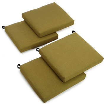 20"x19" Spun Polyester Chair Cushion, Set of 4, Avocado