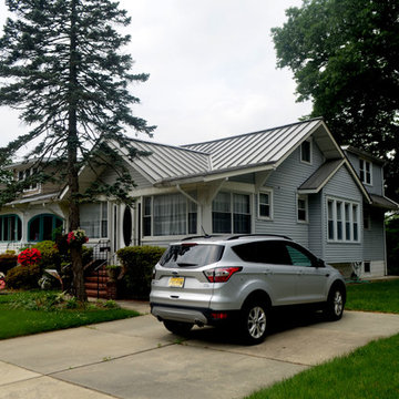 Slate Grey Standing Seam Metal Roof Installation in Oaklyn, NJ