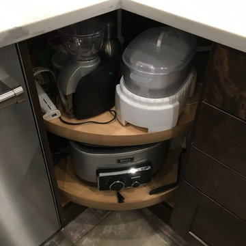 Uniquely Ingenious Lazy-Susan Has Two Large Shelves