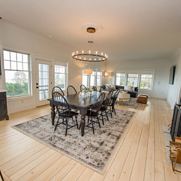 Large living room & fireplace remodel – Beach home – Nova Scotia