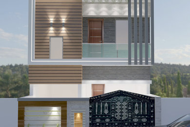 Inspiration for a modern exterior home remodel in Other