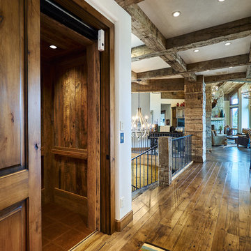 Rustic Reclaimed Barnwood Elevator (leather floor)