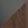 LumiSource Mason 5-Piece Counter Set, Stainless Steel, Walnut Gray PU Leather