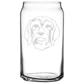 Segugio Italiano Dog Themed Etched All Purpose 16oz. Libbey Can Glass