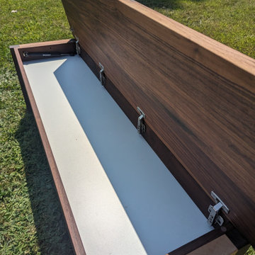Walnut & Cherry Storage Bench | Custom Solid Hardwood Bench with Hidden Storage