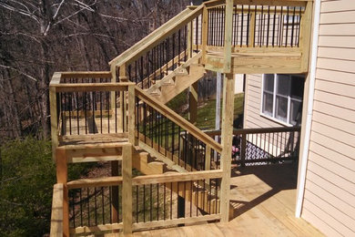 Deck - large backyard deck idea in Other