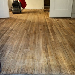 Residential remodel -  refinish old oak strips (sanding + staining) - Hardwood Flooring
