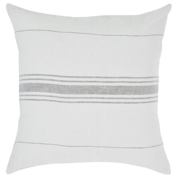 Makenna Ivory/Gray Linen Pillow