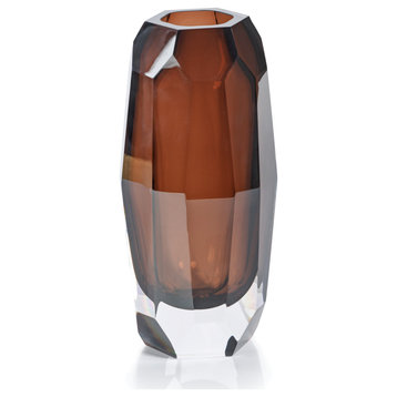 Juwelo Amber Glass Vase, Small