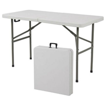 Multipurpose 4-Foot Center Folding Table With Carry Handle