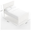 My Home Furnishings Neopolitan Full Panel Bed in Bright White