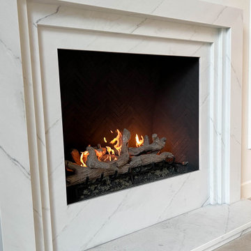 Soft-Modern Whole Home Renovation | Living Room Fireplace