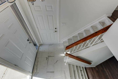 Inspiration for a modern home design remodel in Edmonton