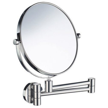 Wall Mounted 7X'S/Normal Make-Up Mirror, Polished Chrome