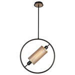 Eurofase - Seamore 1-Light Pendant in Black - This 1-Light Pendant From Eurofase Comes In A Black Finish.It Measures 6" High X 18" Long X 18" Wide. This Light Uses 1 E26 Bulb(S). Dry Rated. Can Be Used In Dry Environments Like Living Rooms Or Bedrooms.  This light requires 1 ,  Watt Bulbs (Not Included) UL Certified.