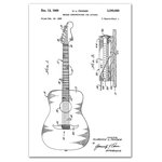 DDCG - Vintage Fender Guitar Patent 20"x30" Print on Canvas - This canvas features a vintage fender guitar patent to help you match your personal style in your interior decor.  The result is a stunning piece of wall art you will love. Made to order.